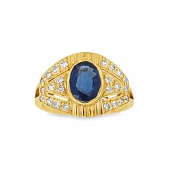 Pre Owned 18ct Sapphire and Diamond Ring ZB895